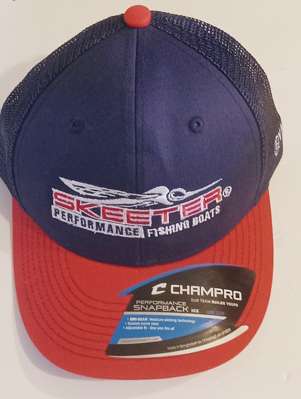 Skeeter boats CHAMPRO NAVY  RED  HAT ADJUSTABLE Brand new